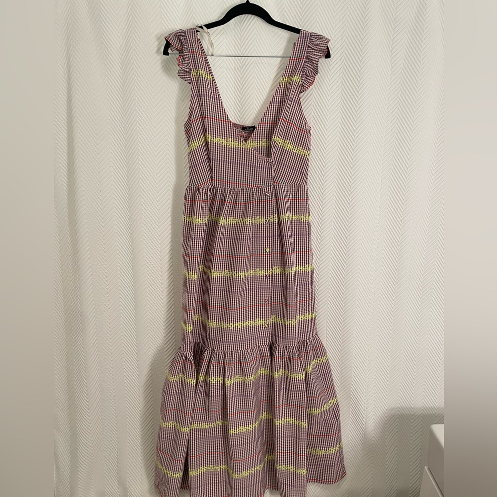 Devotion Twins Gingham Floral Maxi Dress